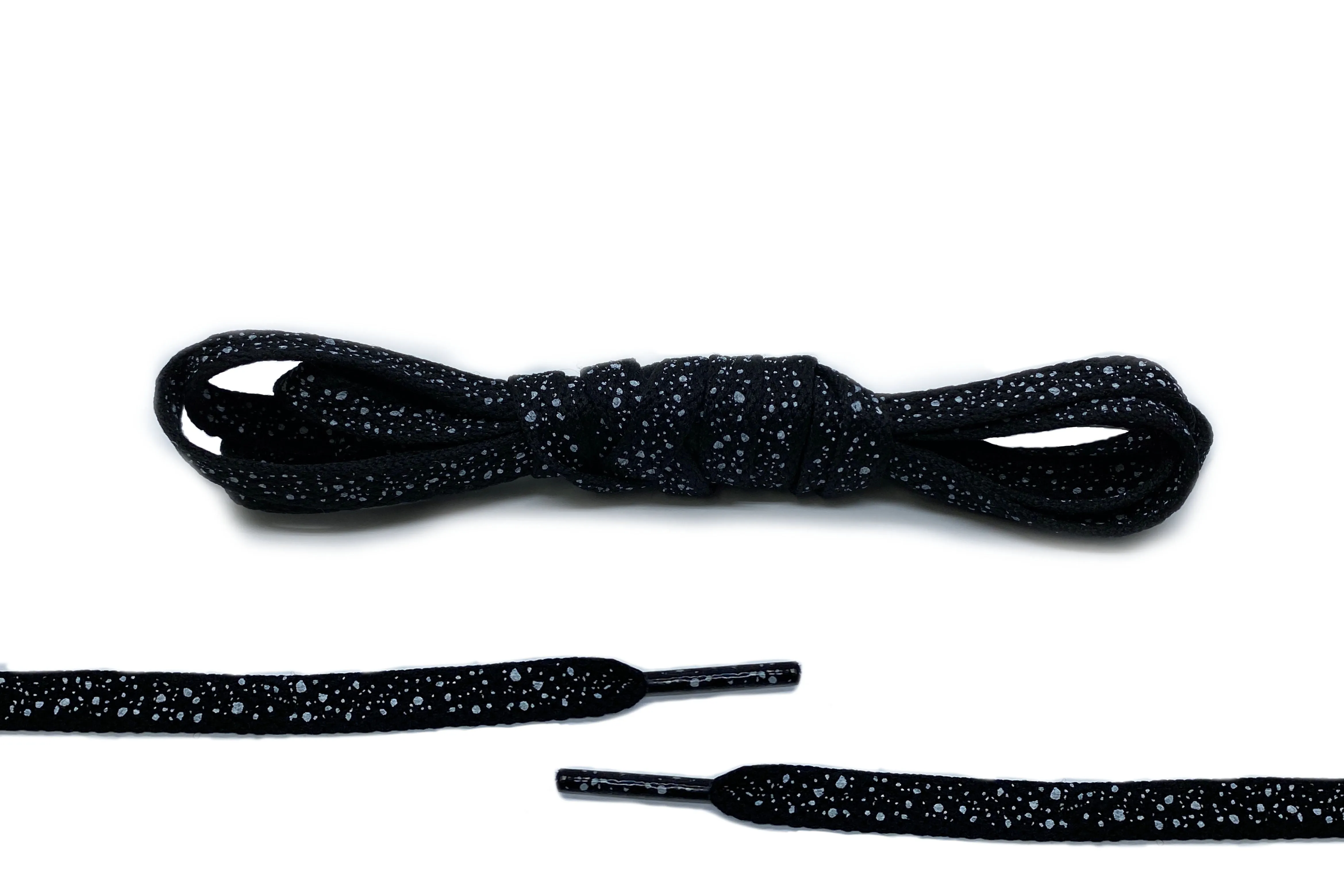 Black/White Ink Splatter Laces