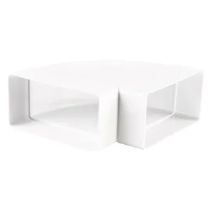 Blauberg Flat Plastic Ducting Horizontal 90 Degree Bend - 220x90mm