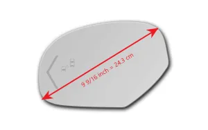 Blind Spot Turn Signal Fit Over Auto-dimming Mirror Glass for GMC Yukon 2009 - 2014
