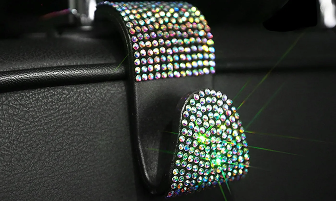 Bling Car Seat Headrest Hooks 2 Pack