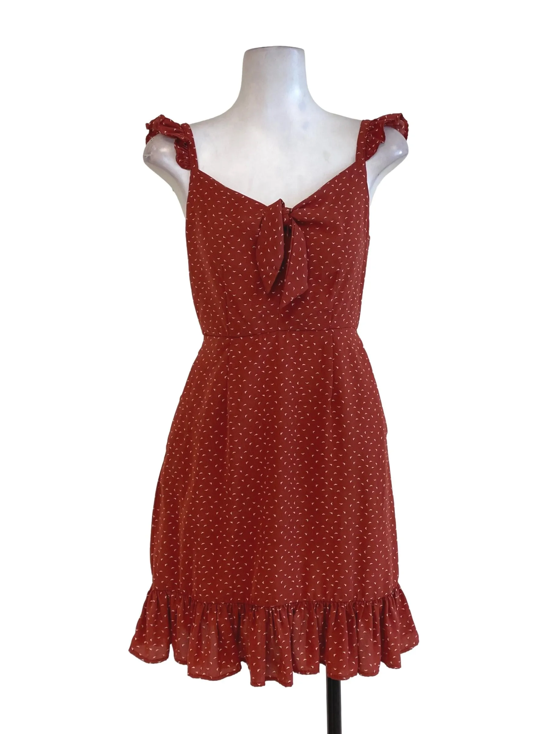 Blush Patterned Blouson Dress