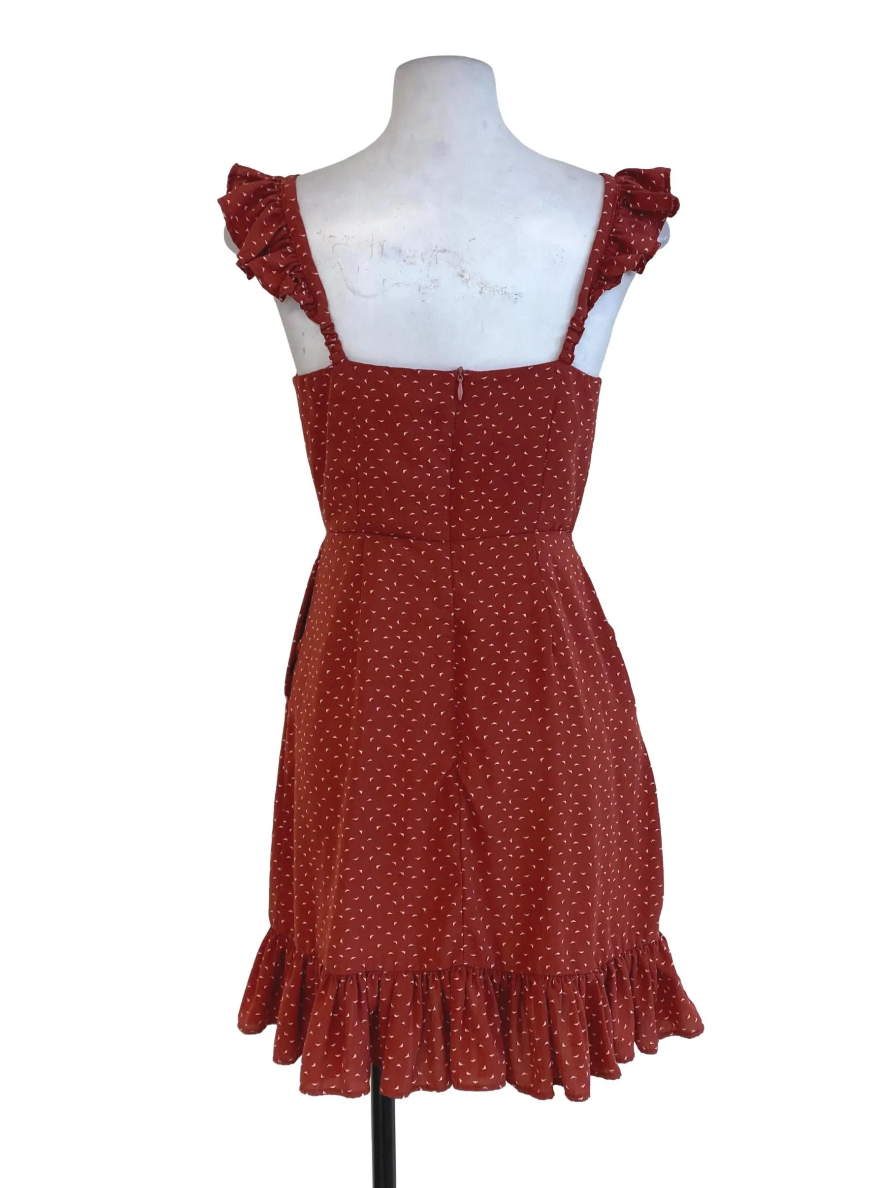 Blush Patterned Blouson Dress