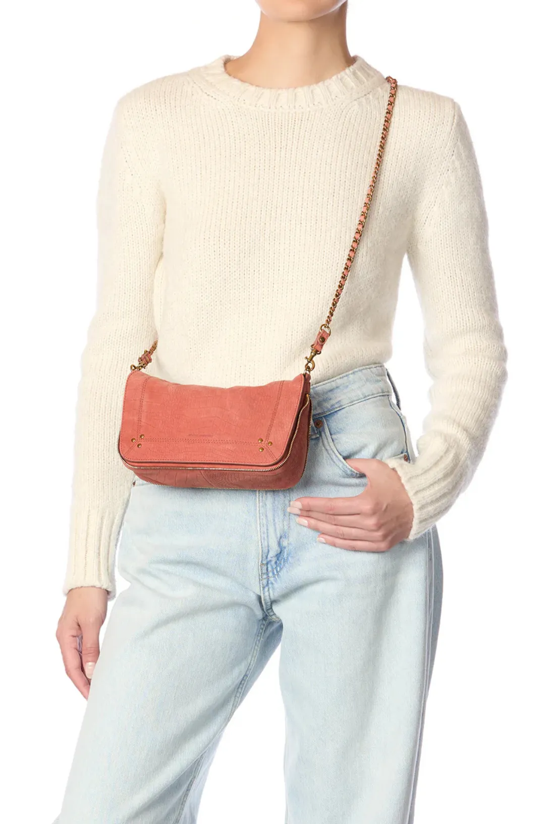 Bobi S Bag | Imprimé Croco Terracotta