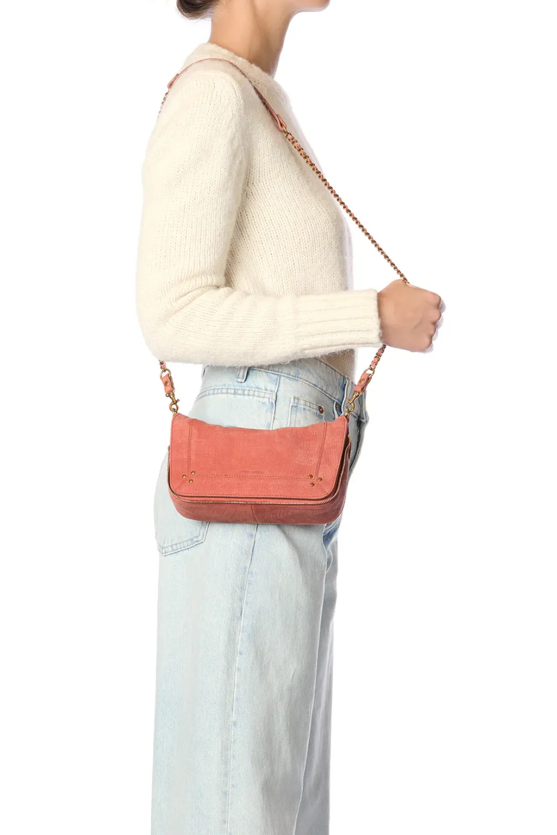 Bobi S Bag | Imprimé Croco Terracotta