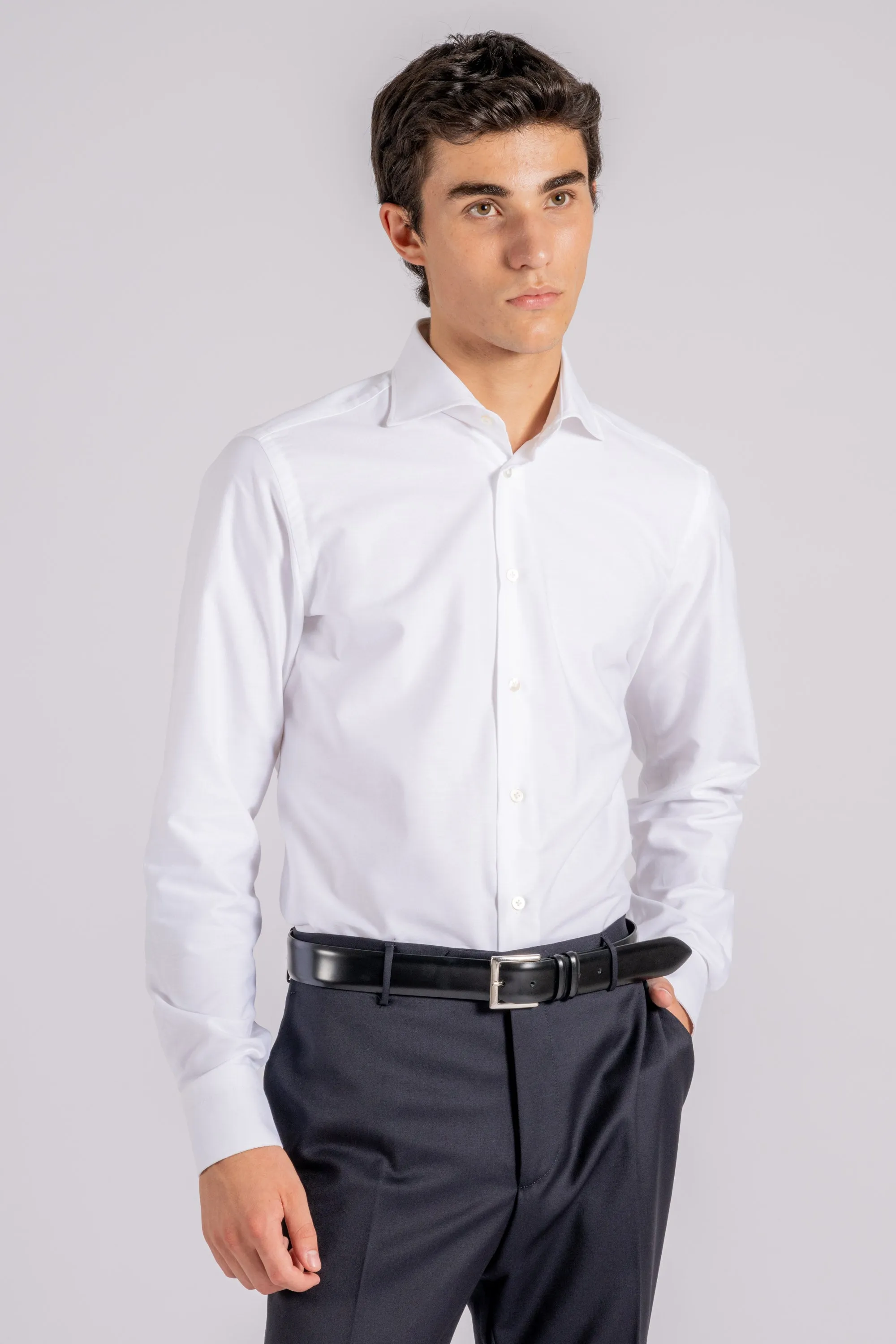 Borriello Camicia 100% Cotone Bianco