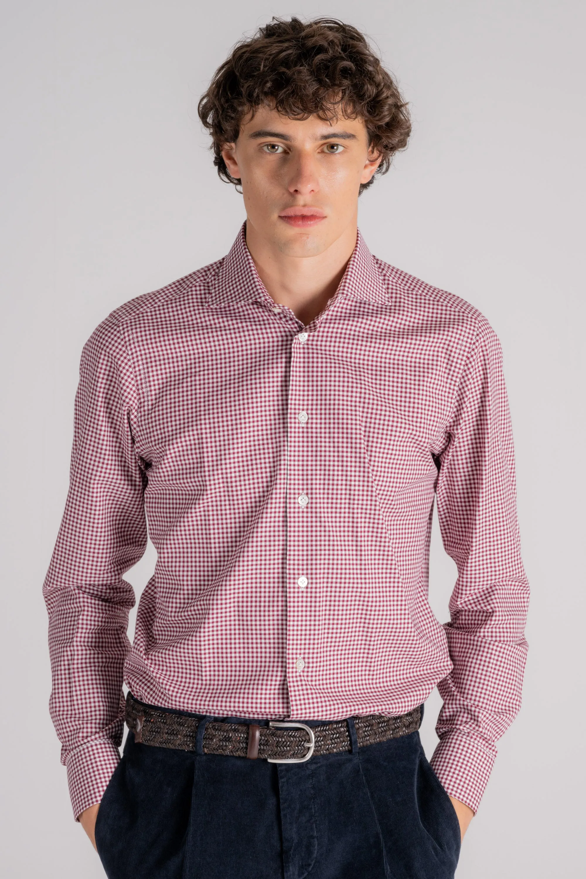 Borriello Camicia 100% Cotone Rosso