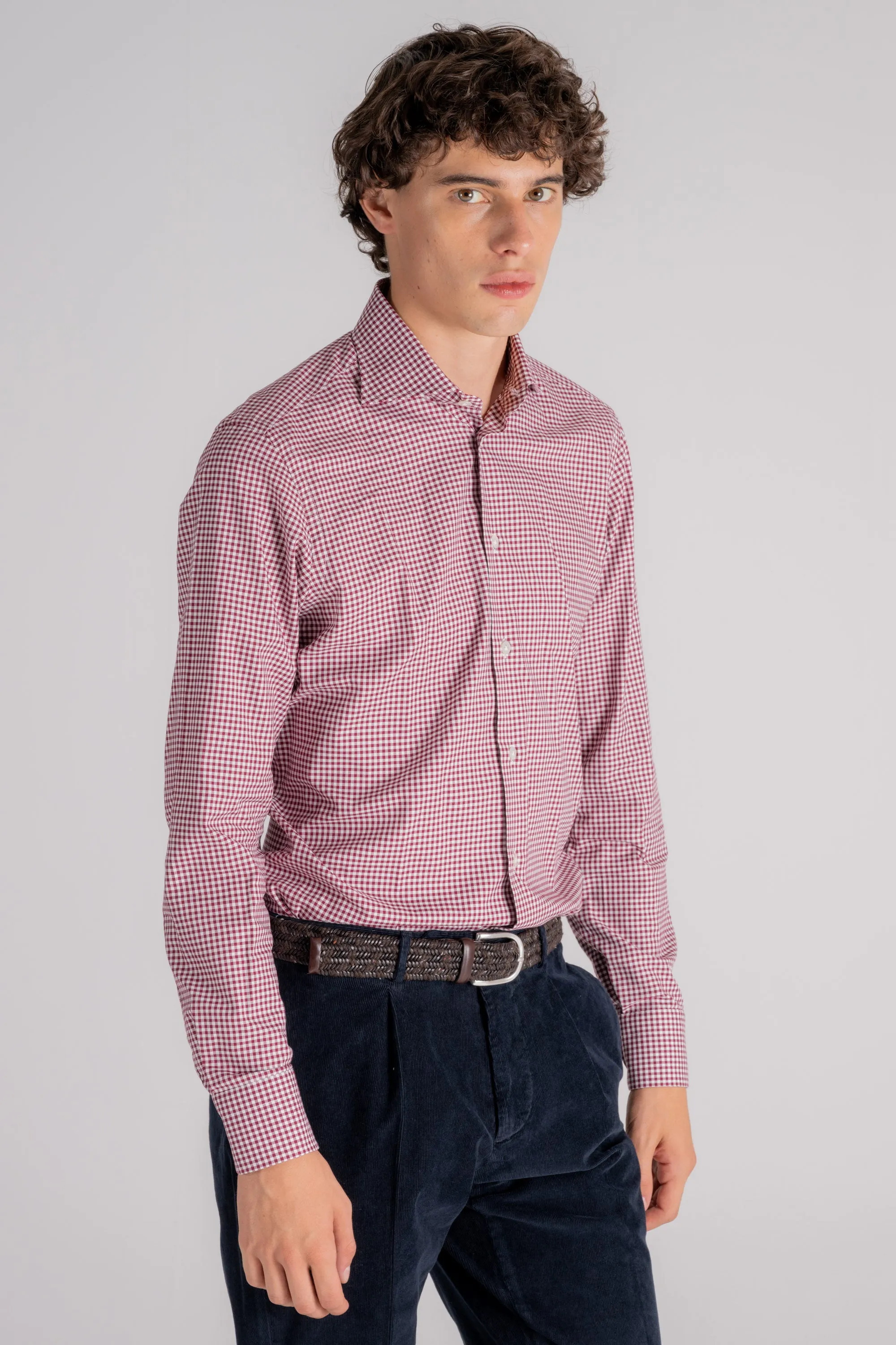 Borriello Camicia 100% Cotone Rosso