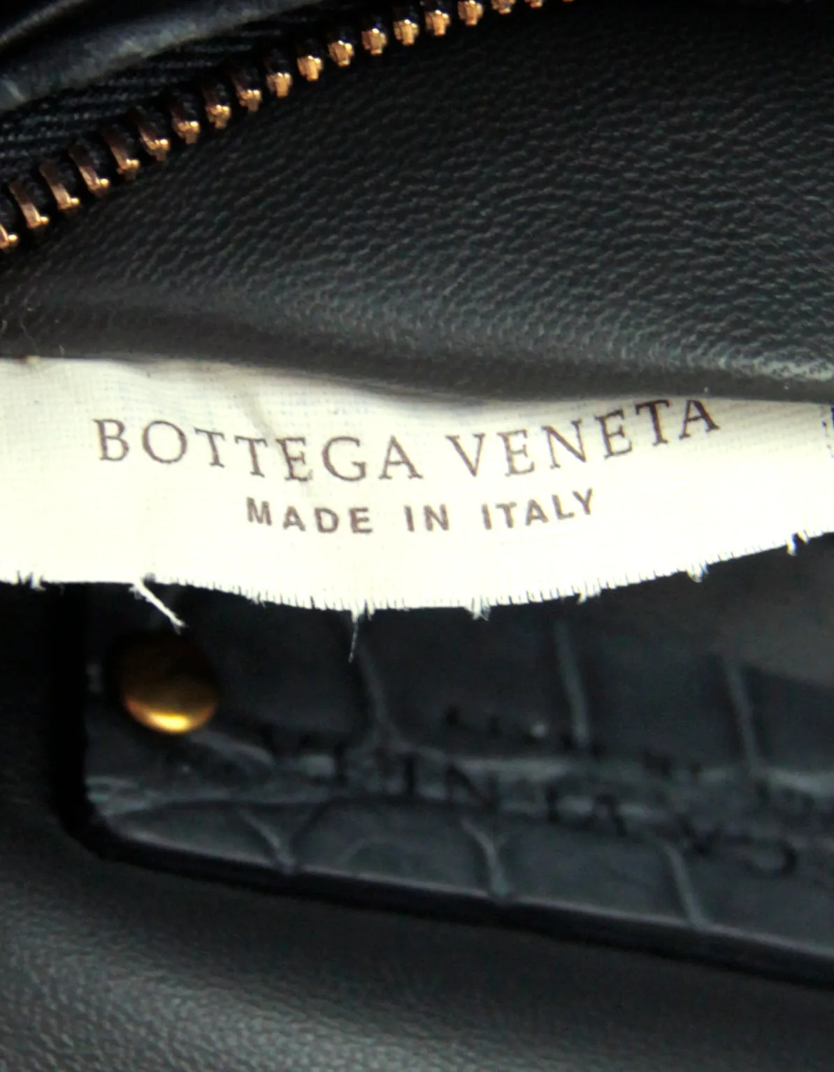 Bottega Veneta Blue/Grey Crocodile Frame Bag