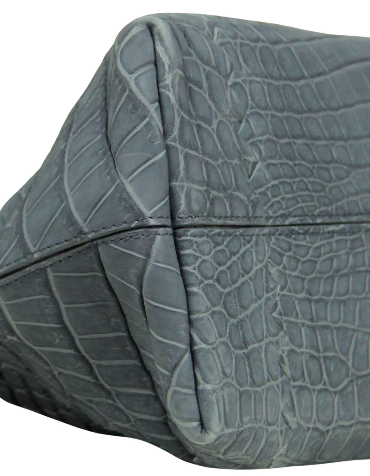 Bottega Veneta Blue/Grey Crocodile Frame Bag