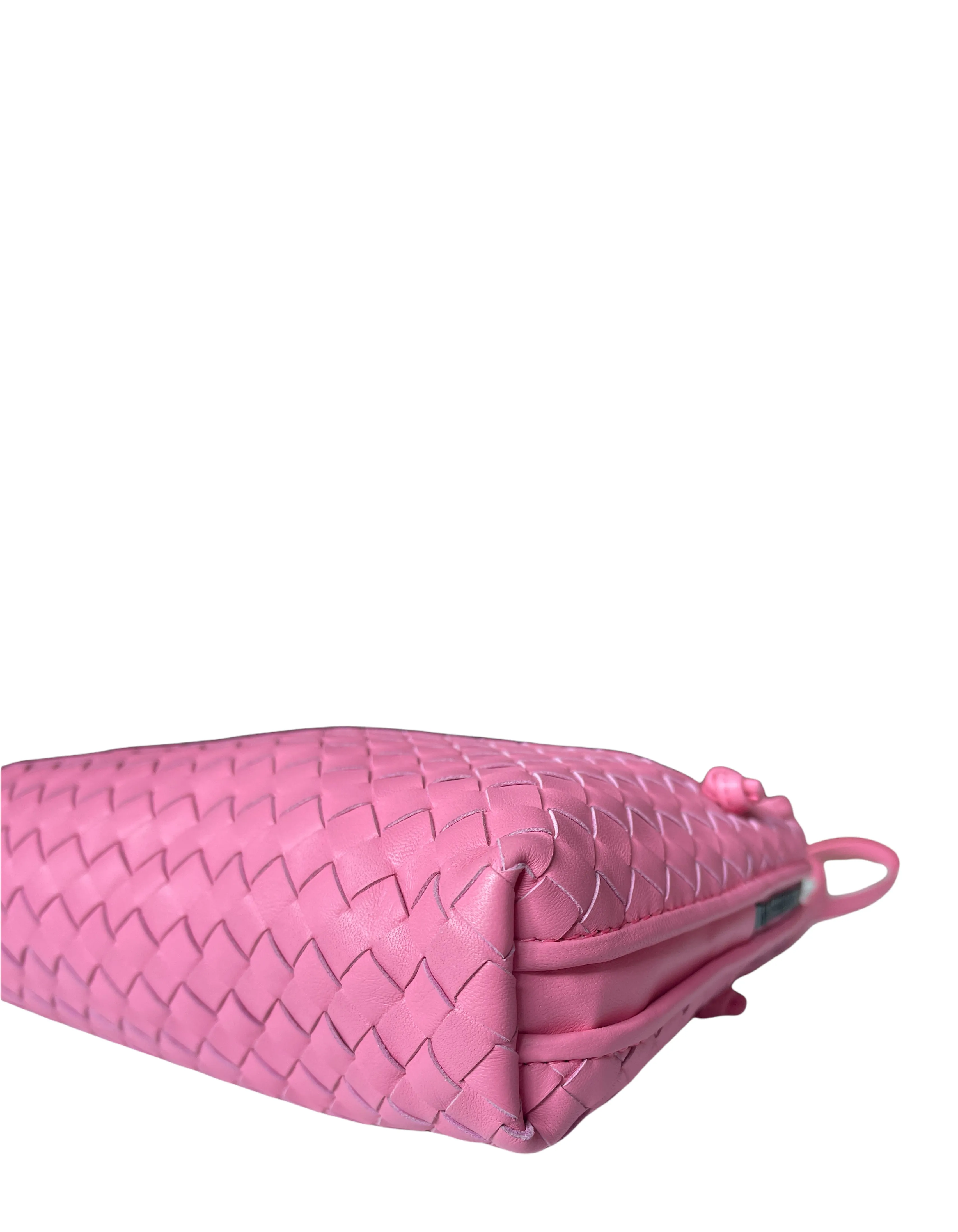 Bottega Veneta Pink Nappa Intrecciato Nodini Crossbody Bag