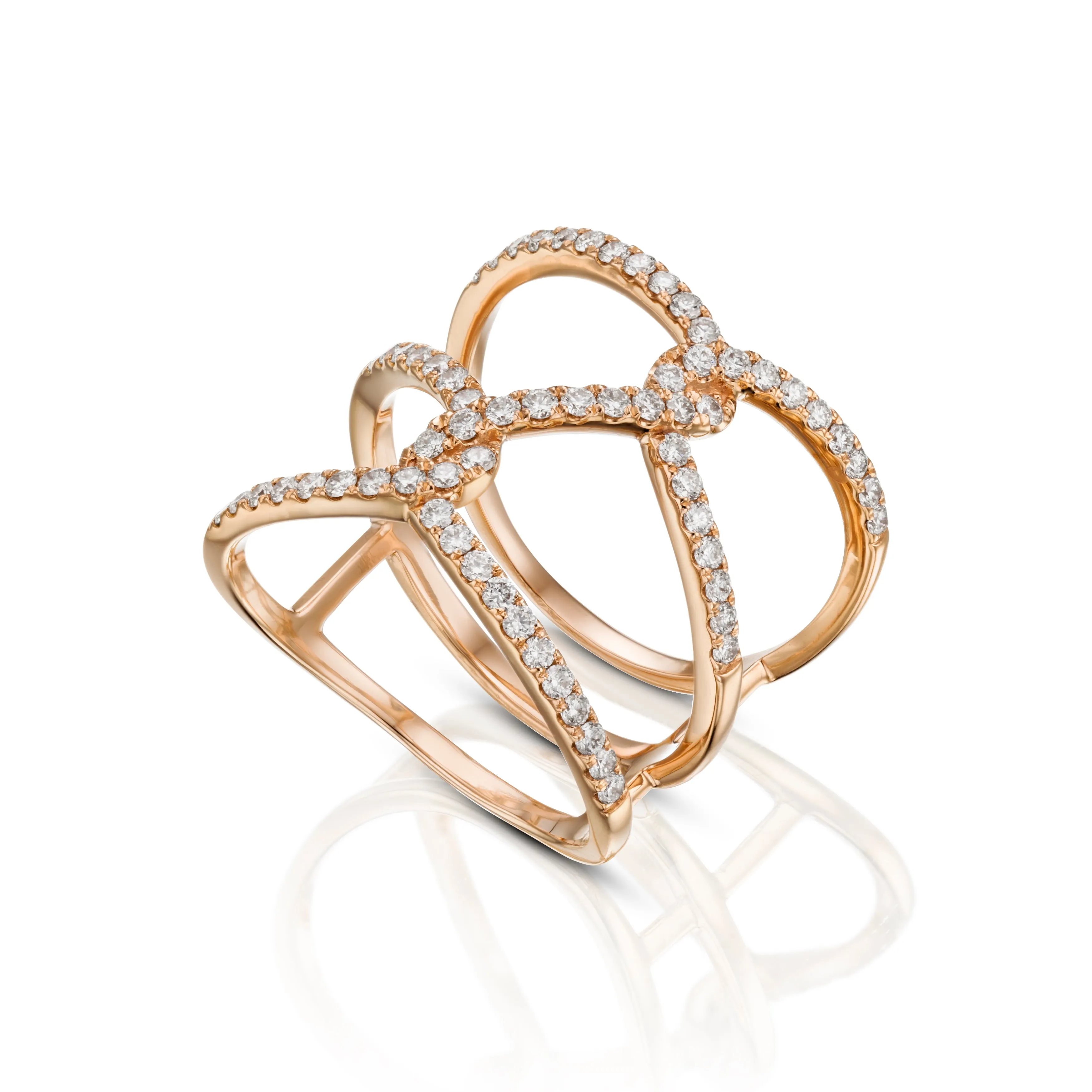 Braided Diamond Ring