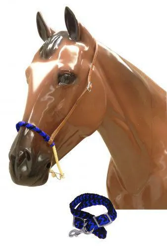 Braided nylon rope noseband and nylon tie down