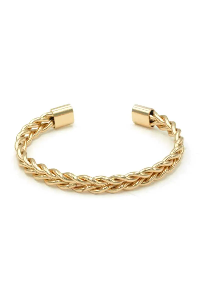 Braided Open Cuff Bracelet