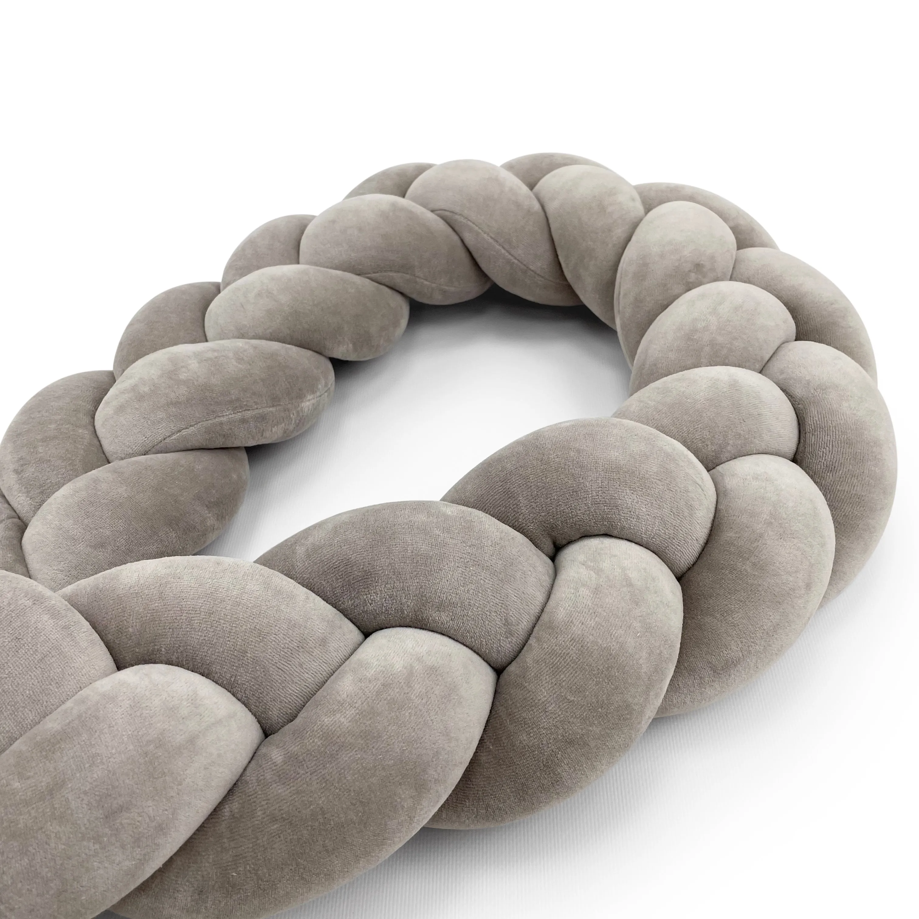Braided Protective Velour Bumper Grey