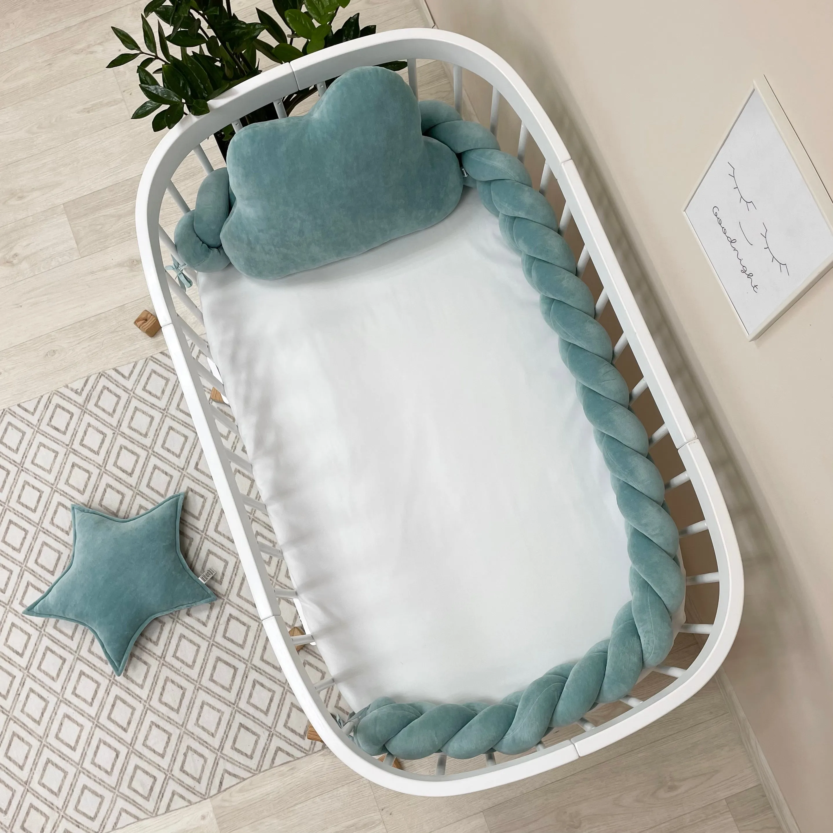 Braided Protective Velour Bumper Mint