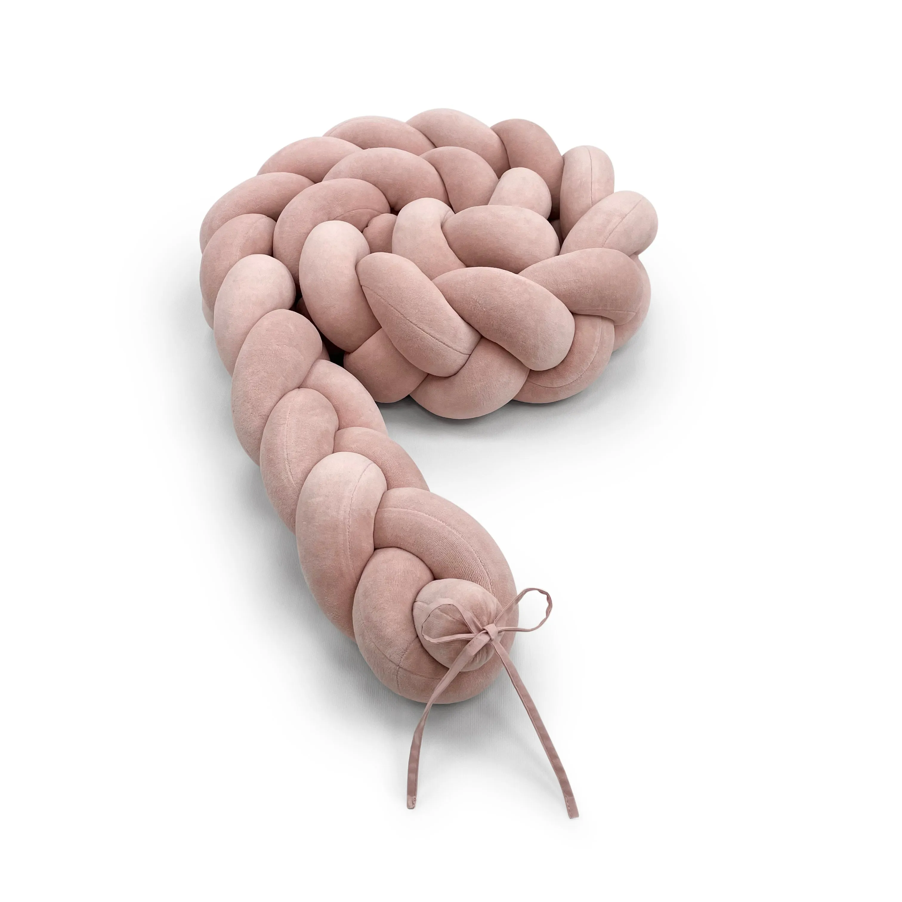 Braided Protective Velour Bumper Pink