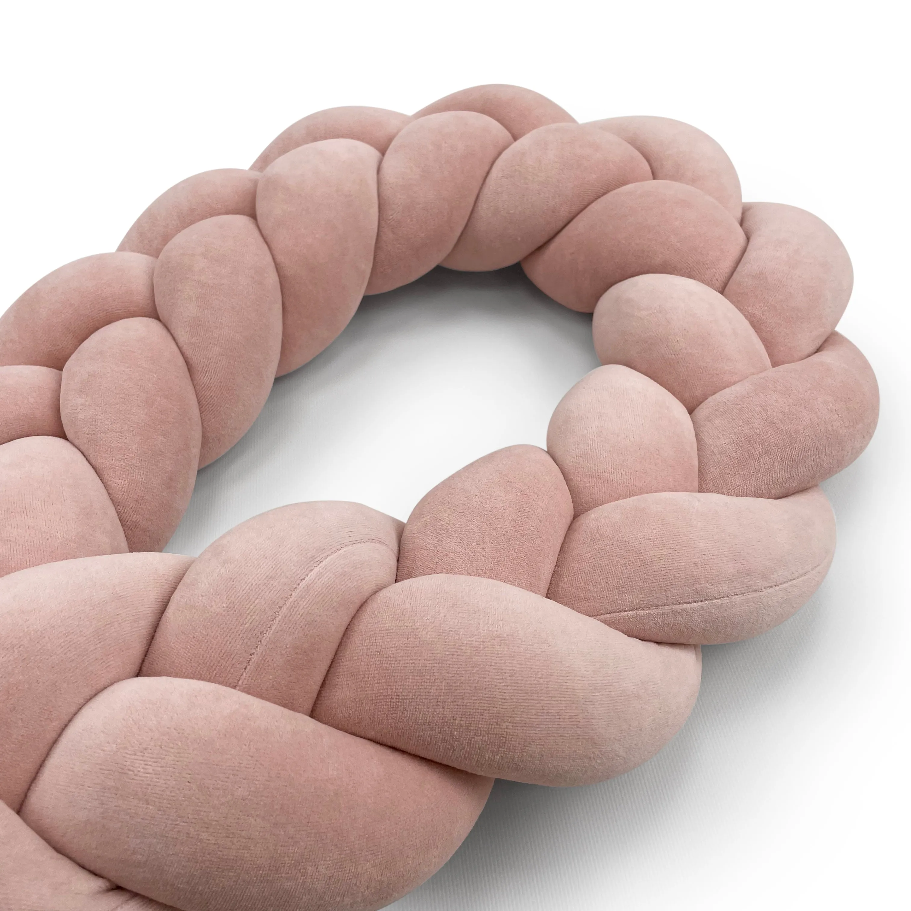 Braided Protective Velour Bumper Pink