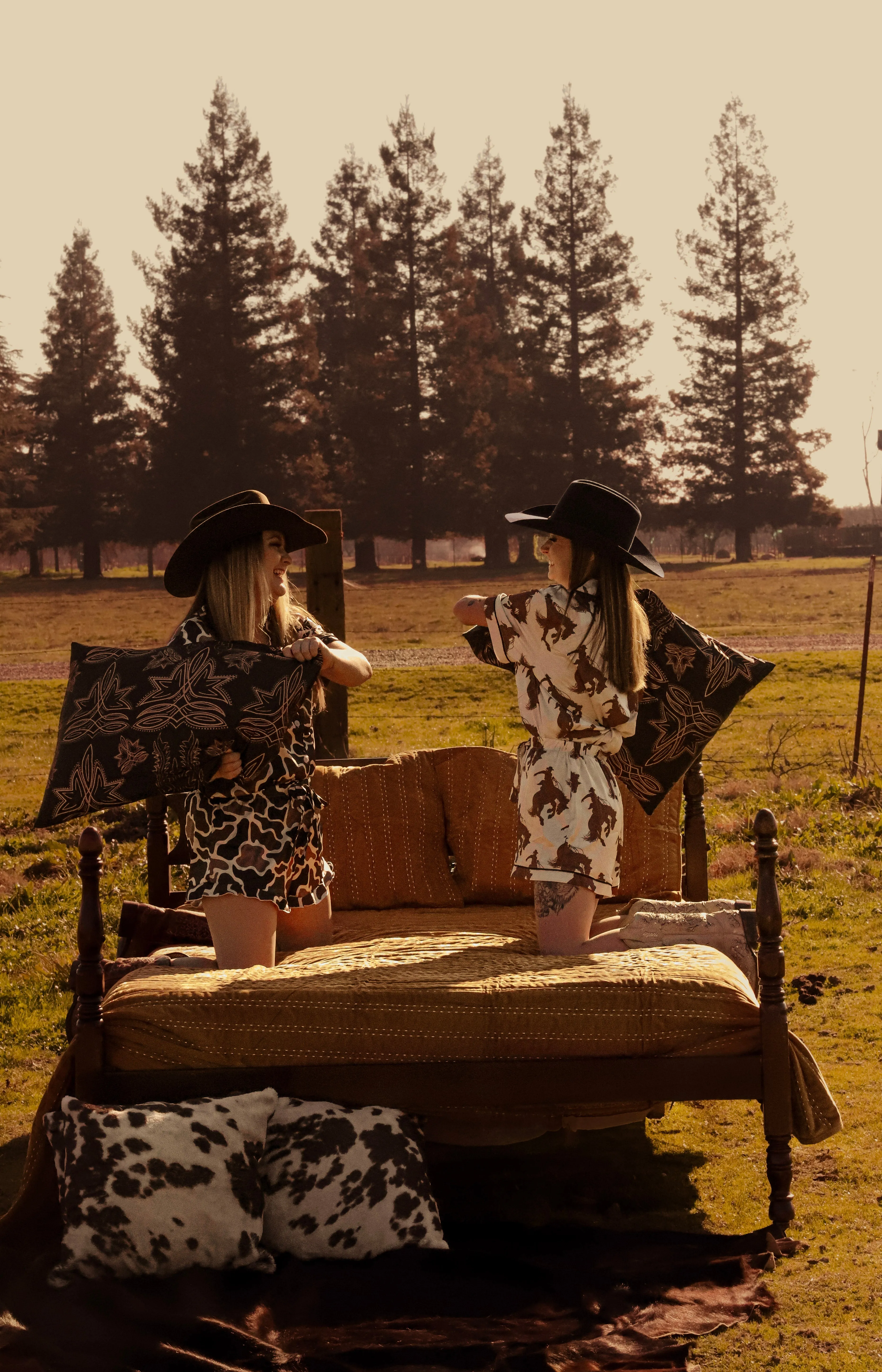 Bronc Rider Silky Pajama Set