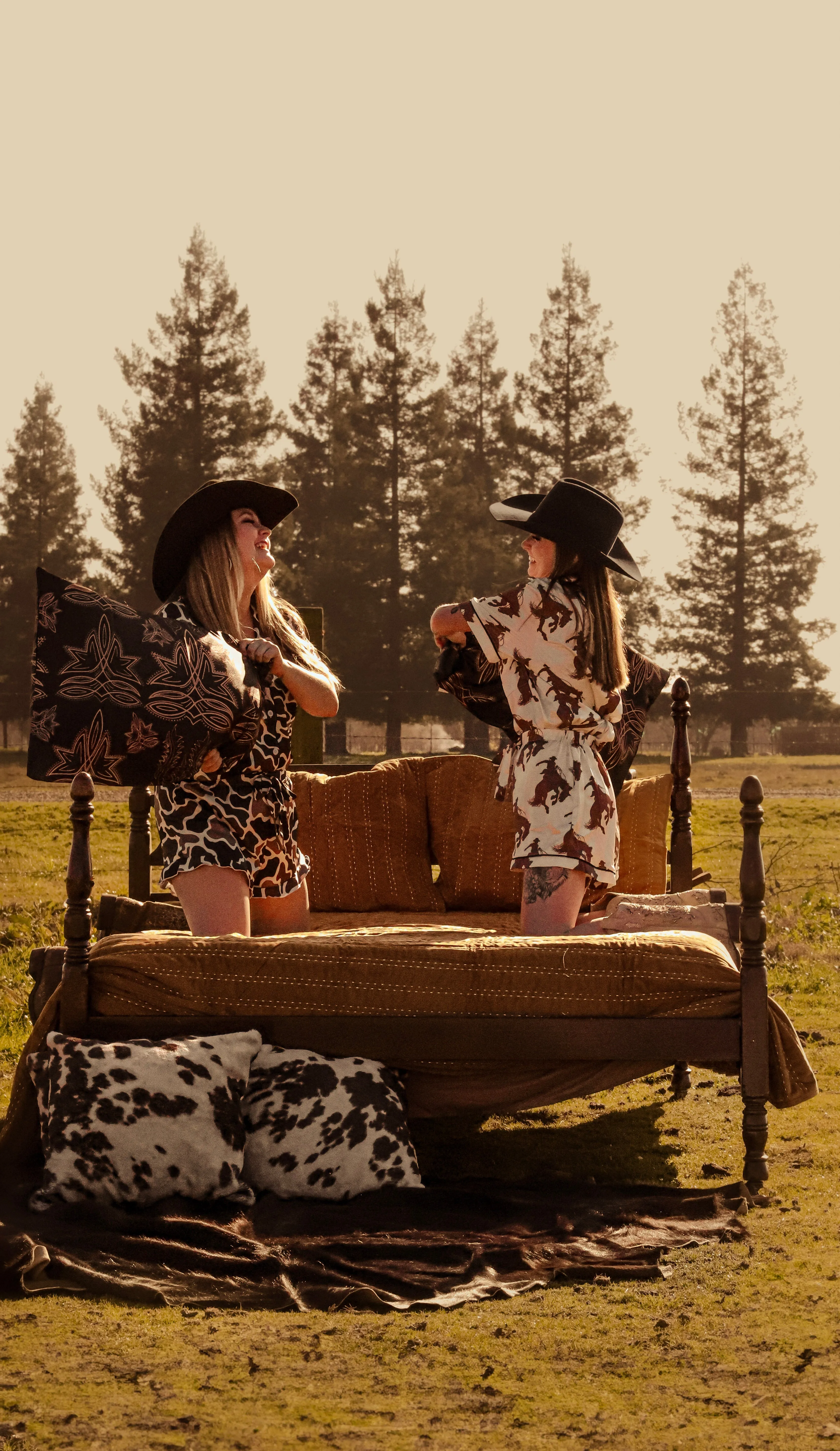 Bronc Rider Silky Pajama Set