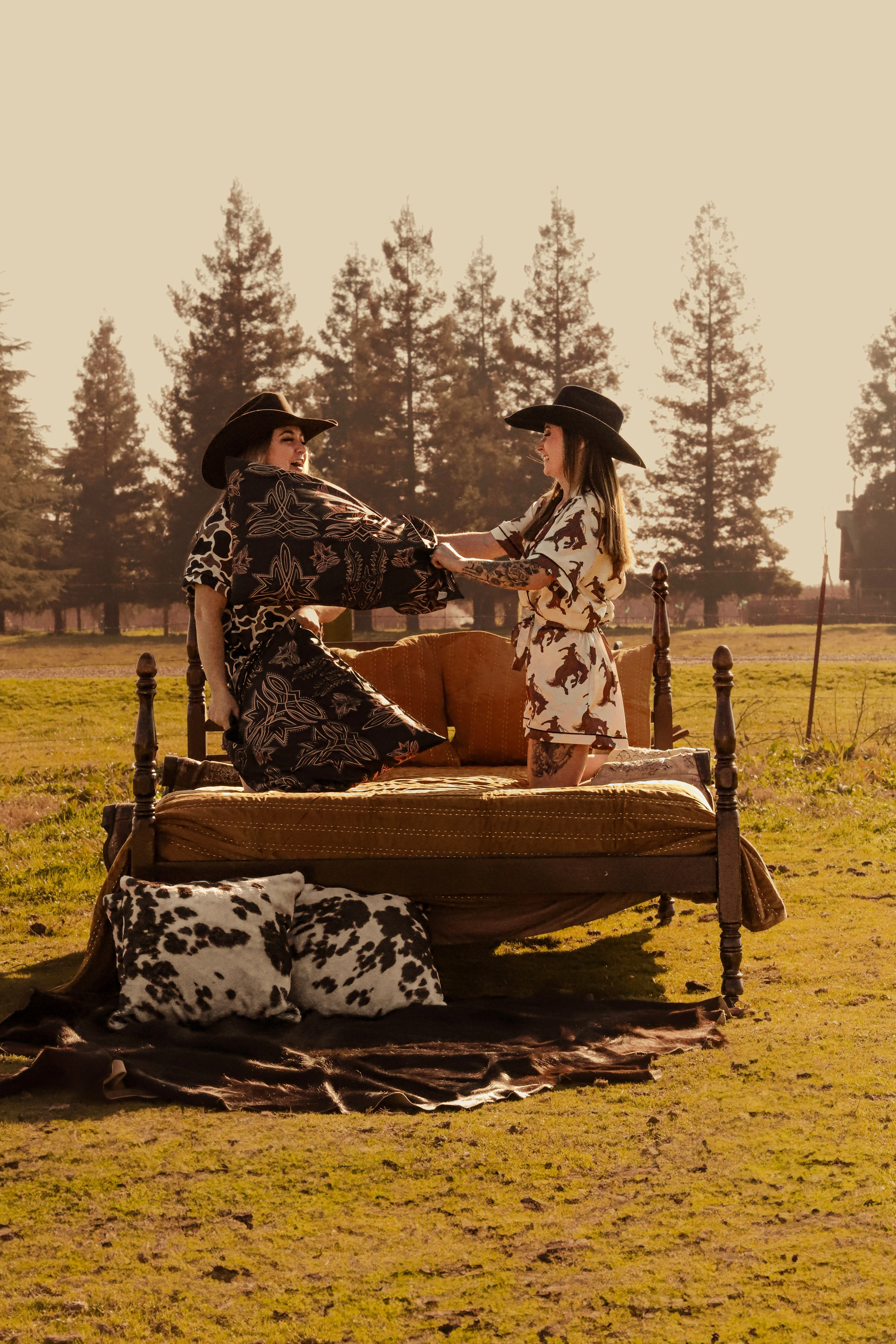 Bronc Rider Silky Pajama Set
