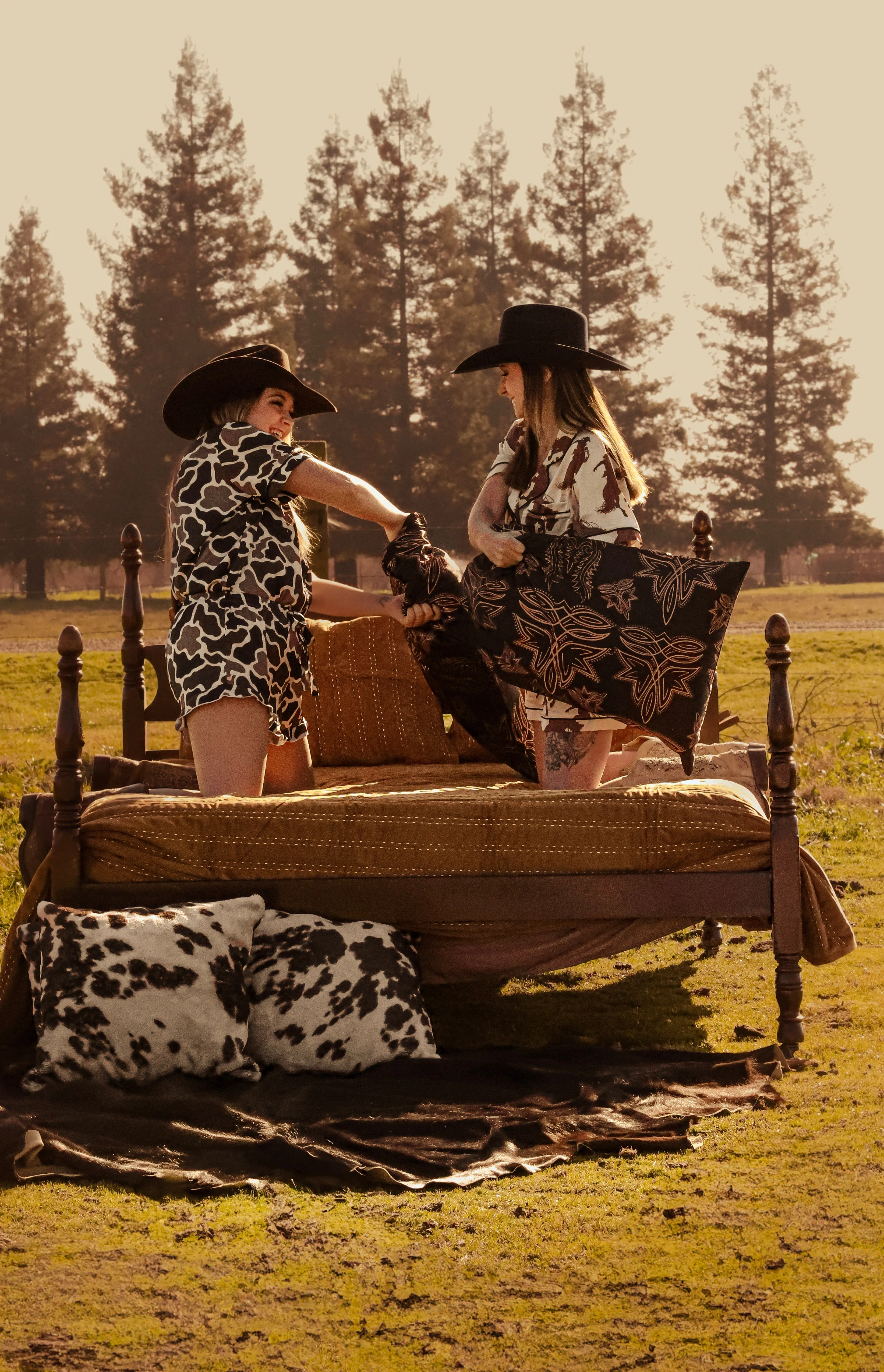 Bronc Rider Silky Pajama Set