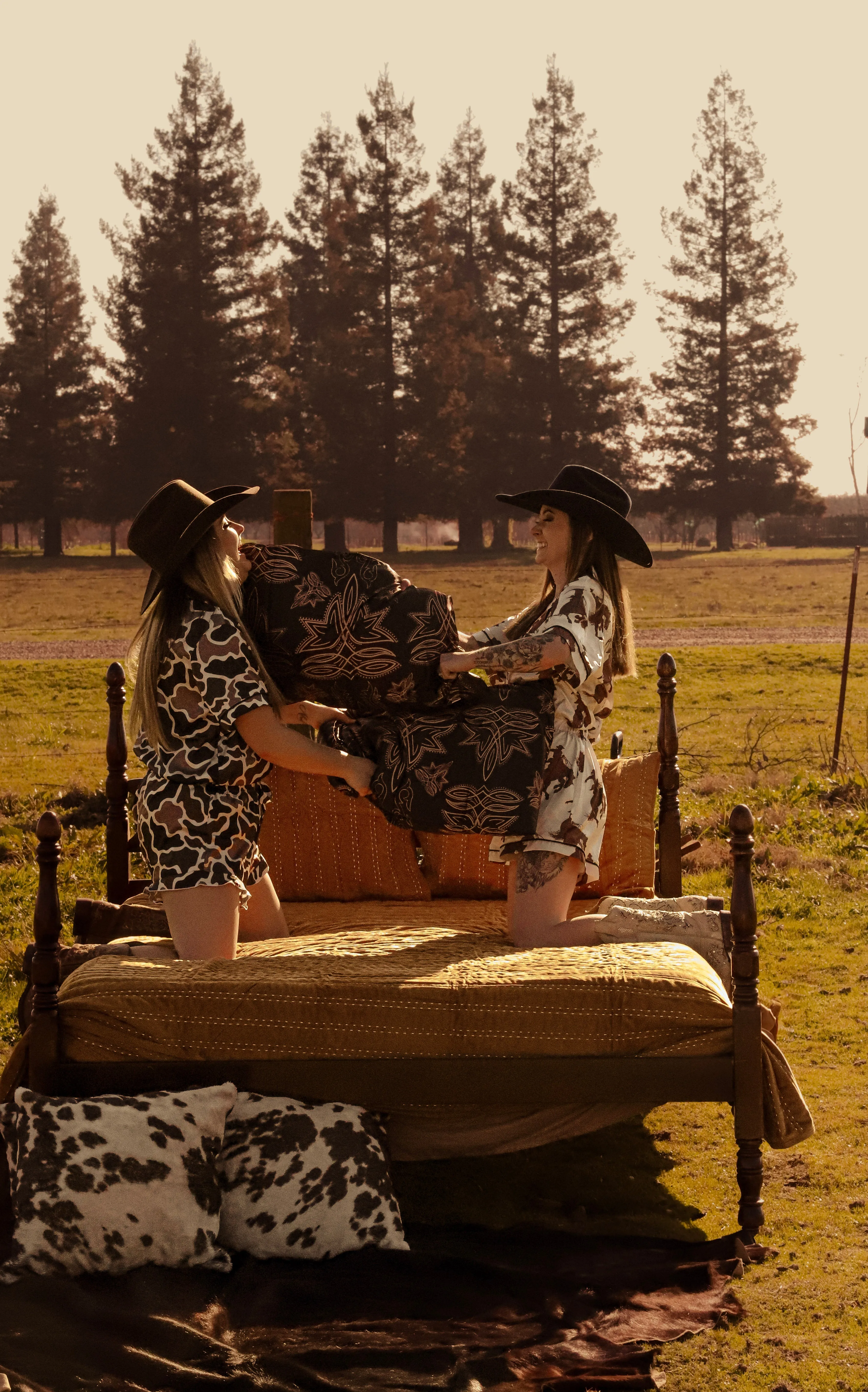 Bronc Rider Silky Pajama Set