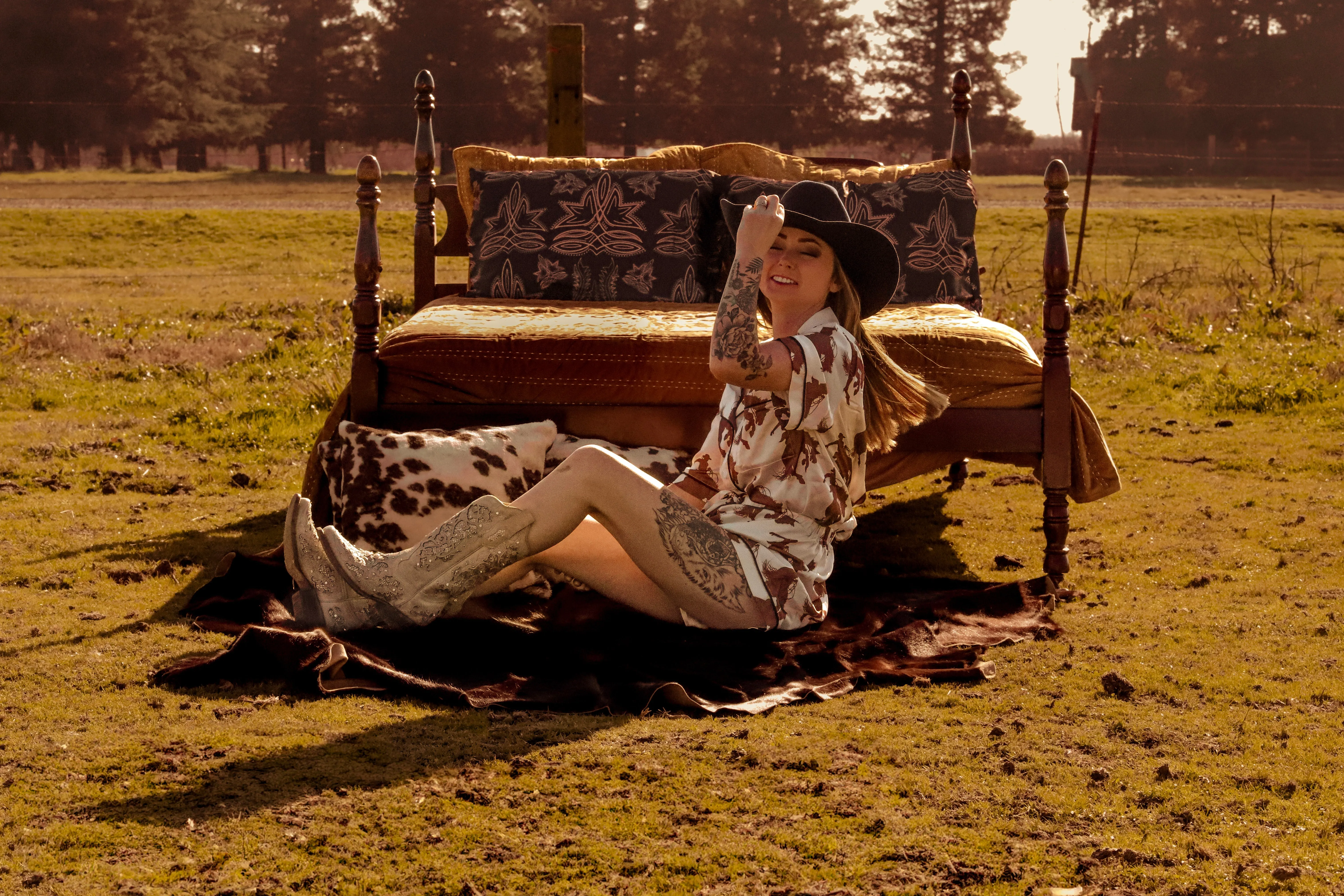 Bronc Rider Silky Pajama Set