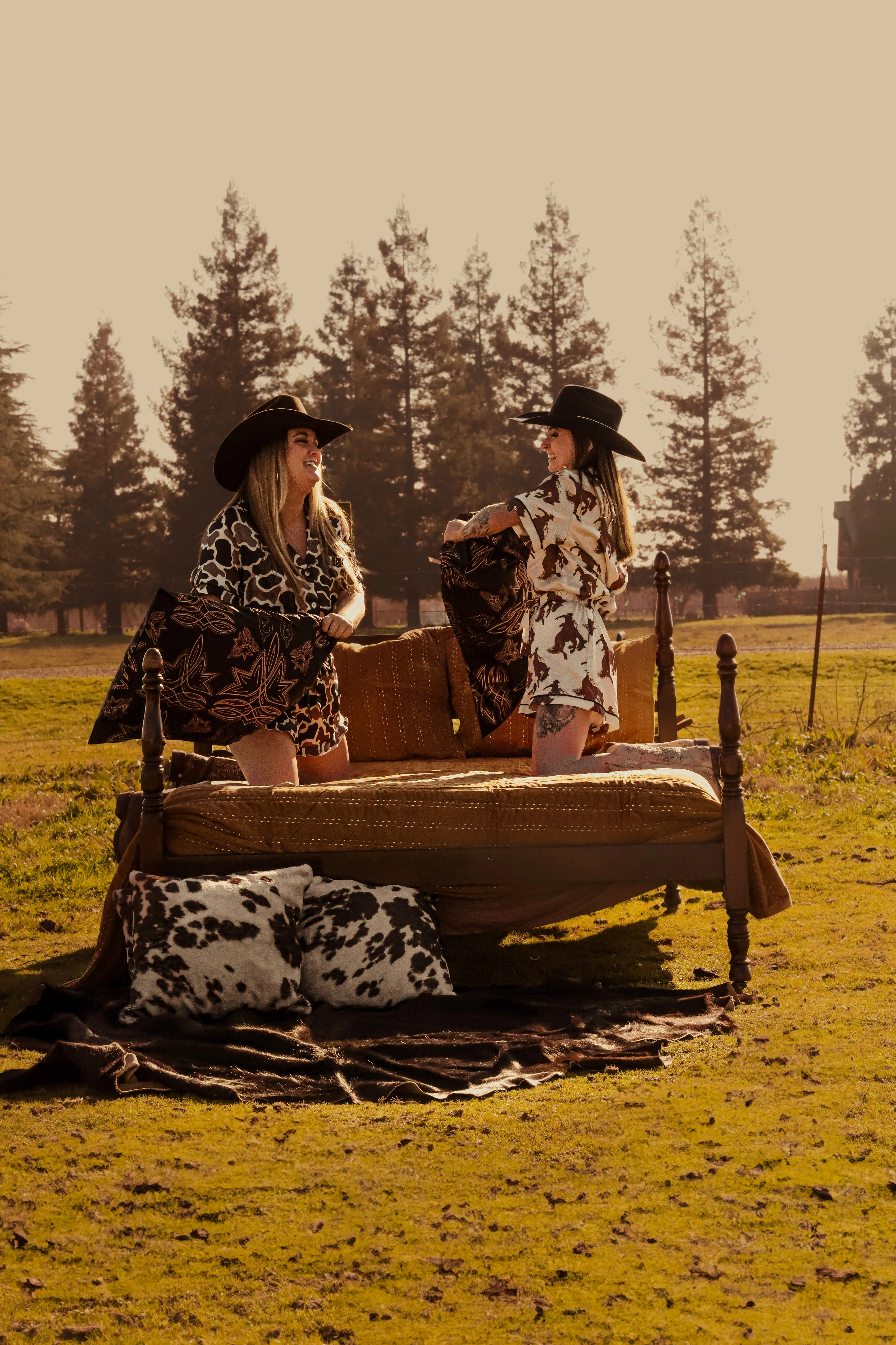 Bronc Rider Silky Pajama Set