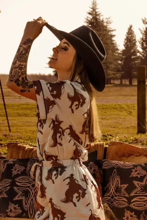 Bronc Rider Silky Pajama Set