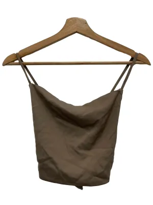 Brown Silky Halter Top