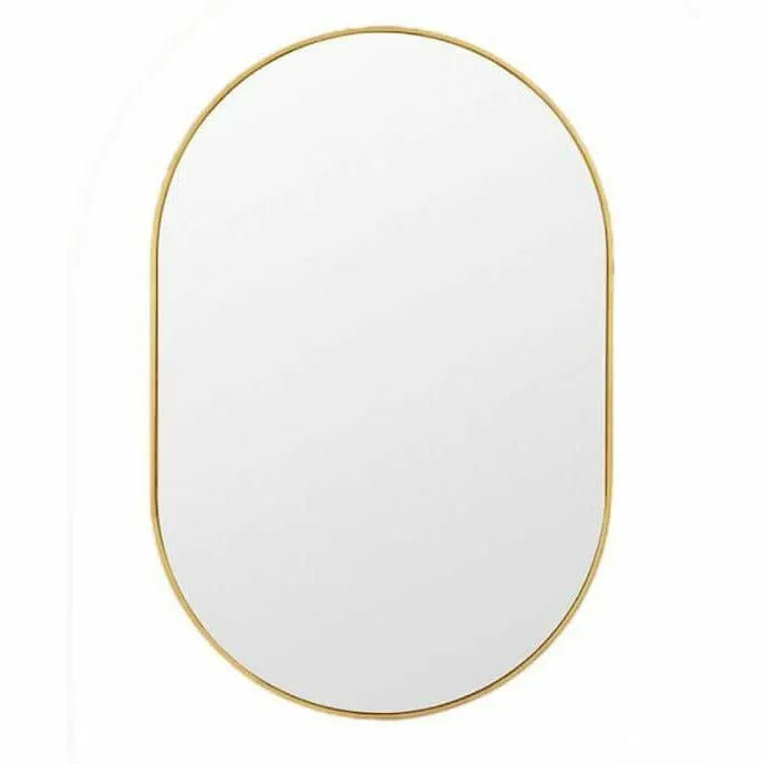 Brushed Gold Capsule Mirror, 20x33.5