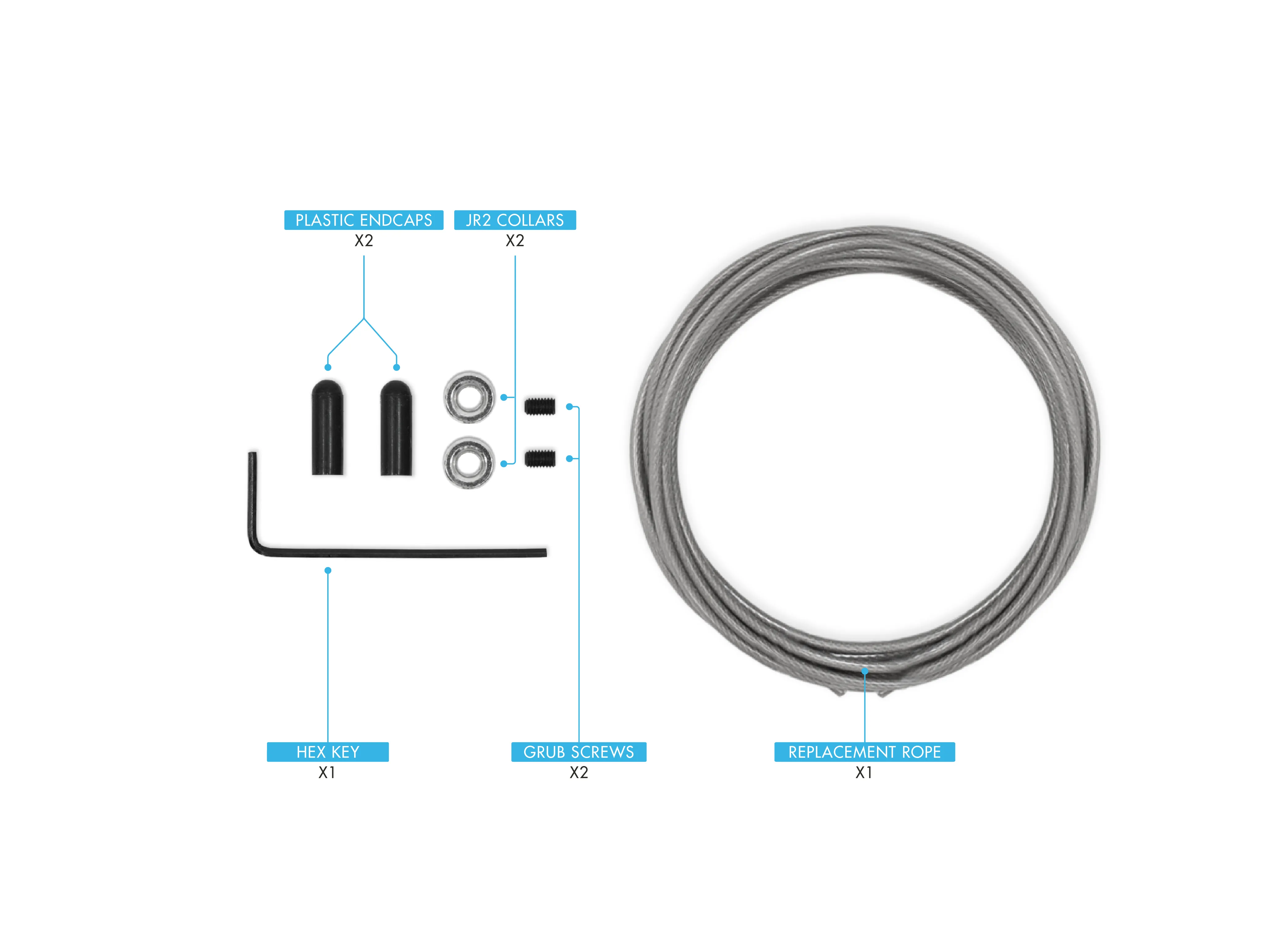 Bulldog Gear - JR2 - Replacement Rope/Assembly Kit - Spare Parts