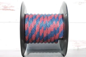 Burgundy and Navy Solid Braided Multifilament Polypropylene Rope