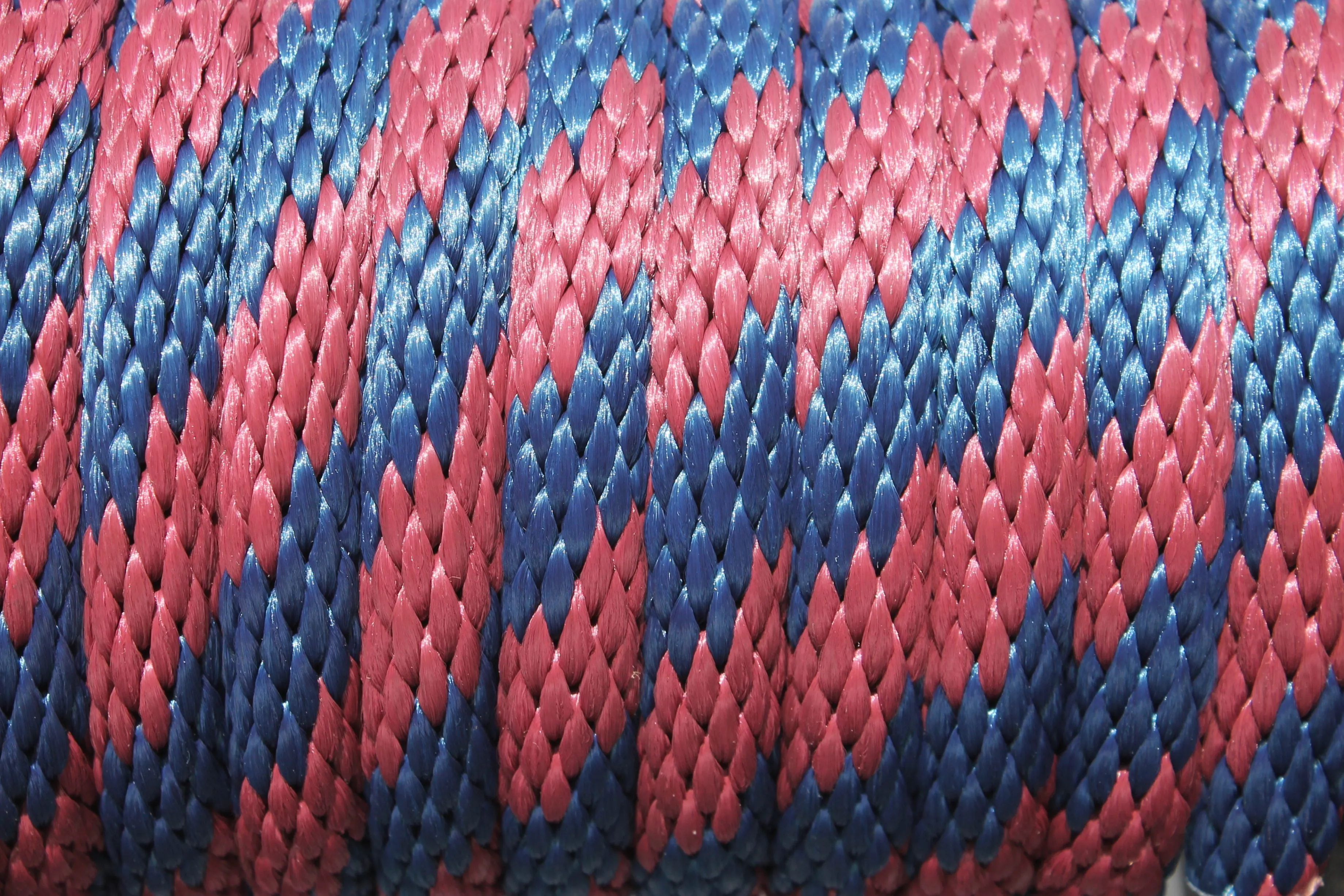 Burgundy and Navy Solid Braided Multifilament Polypropylene Rope