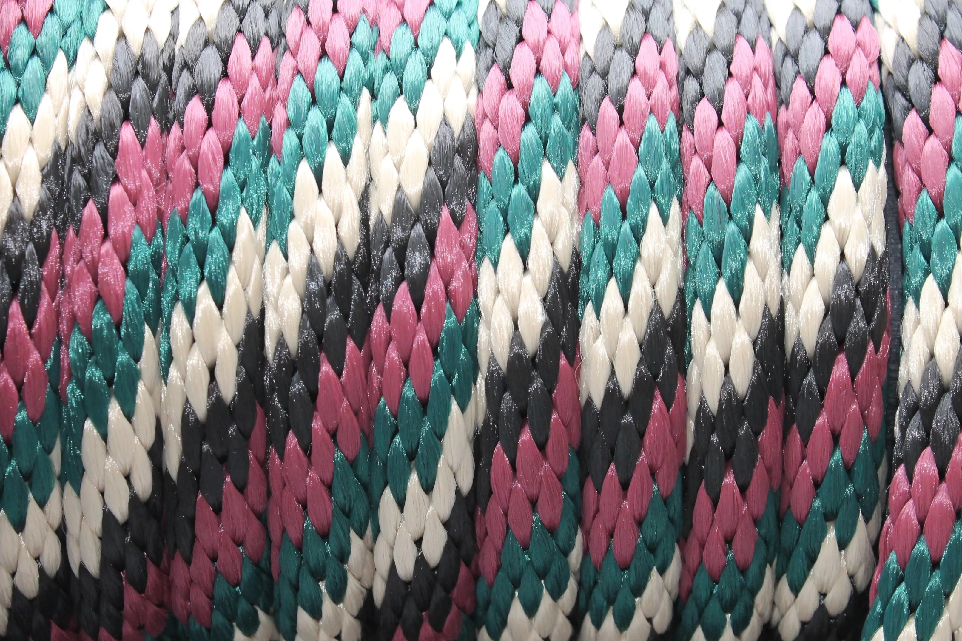 Burgundy, Black, Hunter Green, and Tan Solid Braided Multifilament Polypropylene Rope