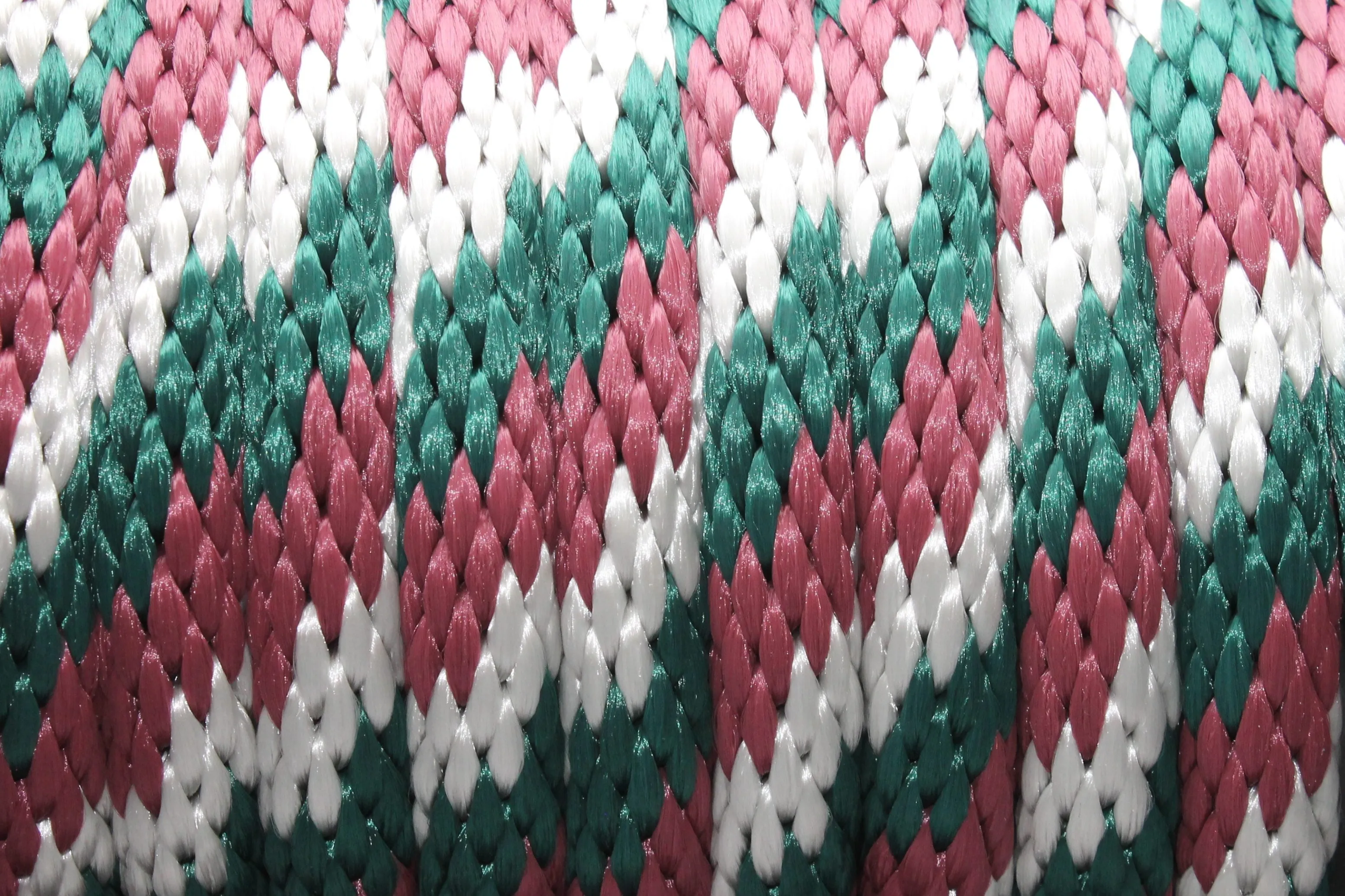 Burgundy Silver and Hunter Green Solid Braided Multifilament Polypropylene Rope