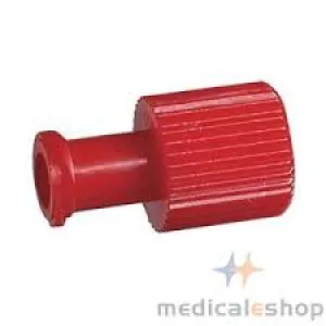 BX/100 LUER CAP, IV, DUAL FUNCTION, RED.