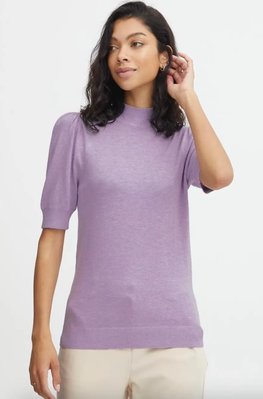 b.young High neck mid sleeve Knitted Pullover