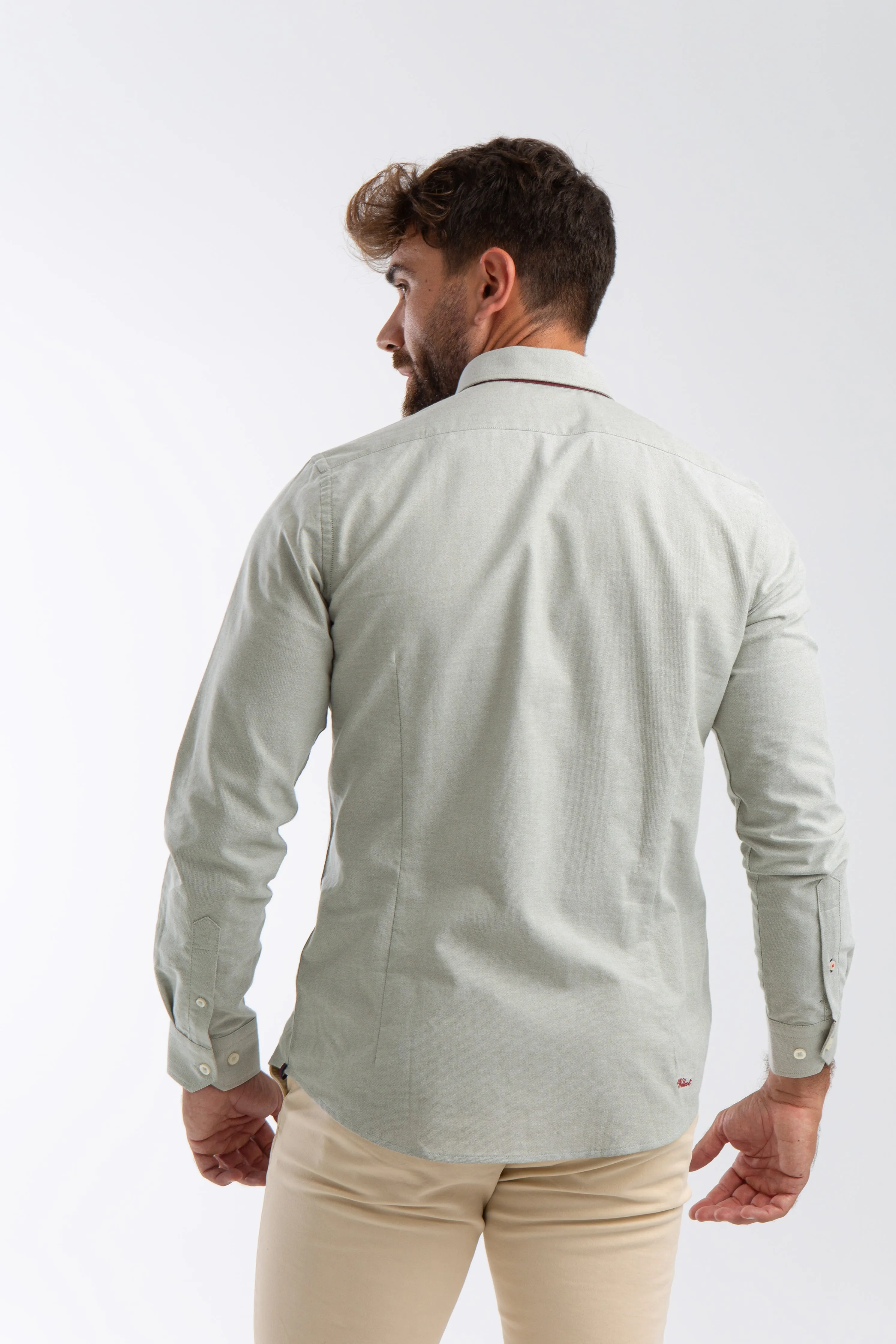 Camisa Oxford Verde Slim Fit