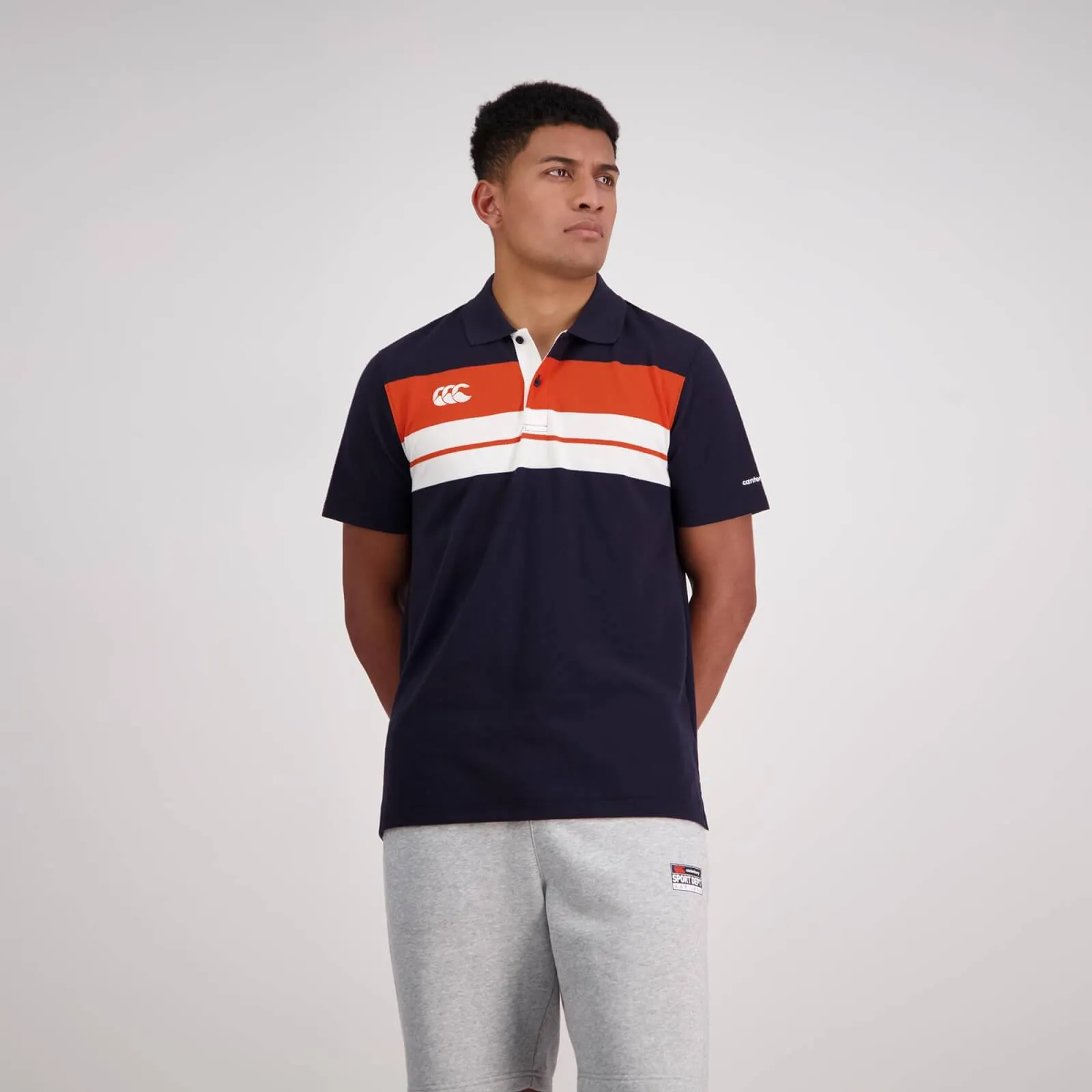 Canterbury Men's Chest Stripe Short Sleeve Polo - 2 Colours