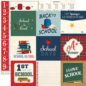 Carta Bella - Back To School - 12x12 Single Sheet / 4x4 Journaling Cards