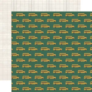 Carta Bella - Back To School - 12x12 Single Sheet / School Buses