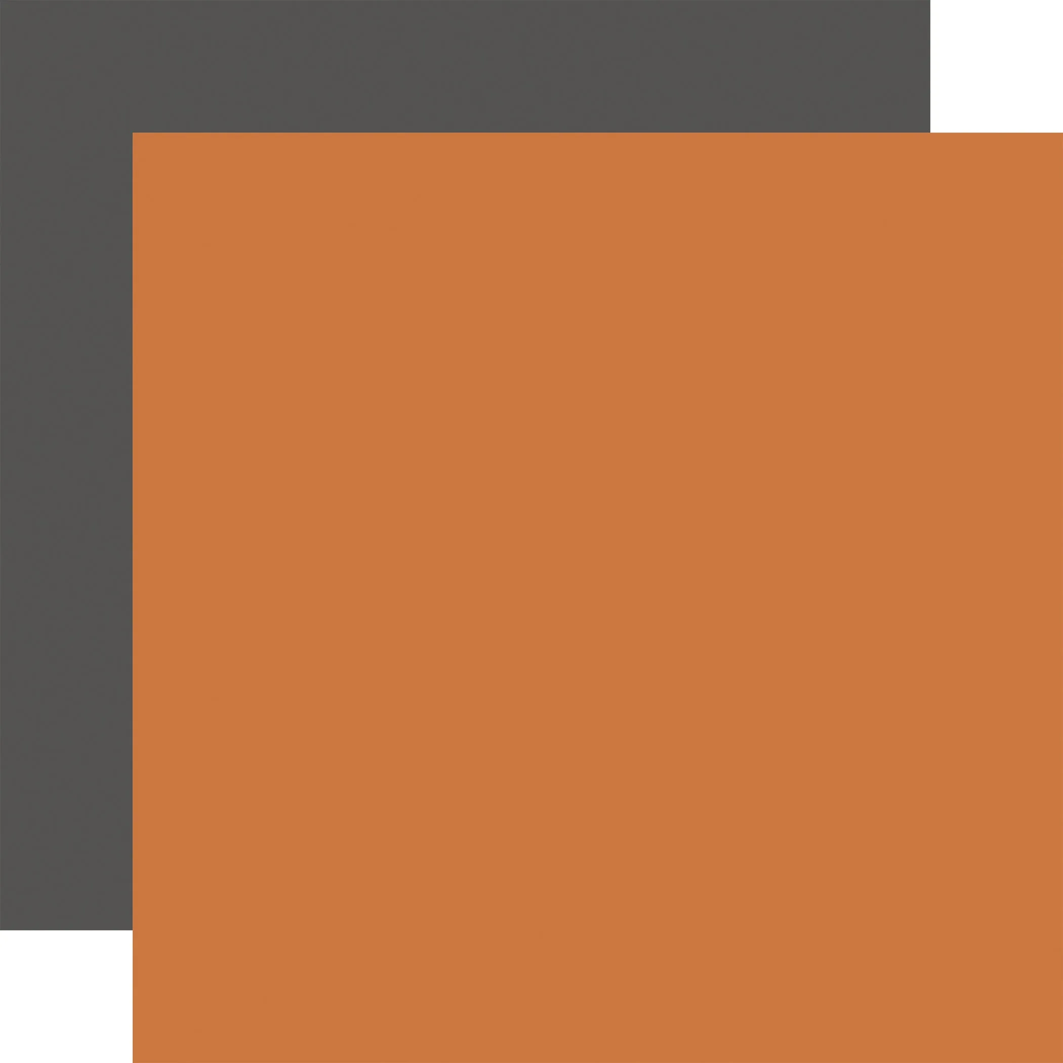 Carta Bella - Halloween - 12x12 Single Sheet - Coordinating Solids - Orange / Gray