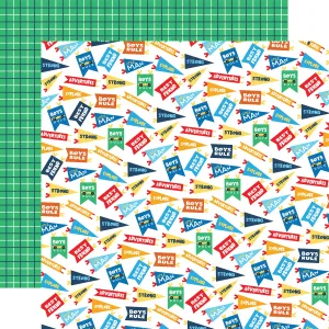 Carta Bella - Little Boy - 12x12 Single Sheet / Beaming Banners