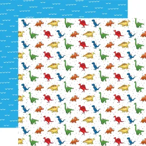 Carta Bella - Little Boy - 12x12 Single Sheet / Wind-Up Dinosaurs
