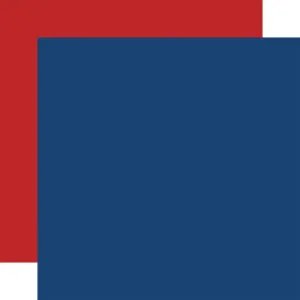Carta Bella - Slam Dunk - 12x12 Single Sheet - Coordinating Solids - Navy / Red