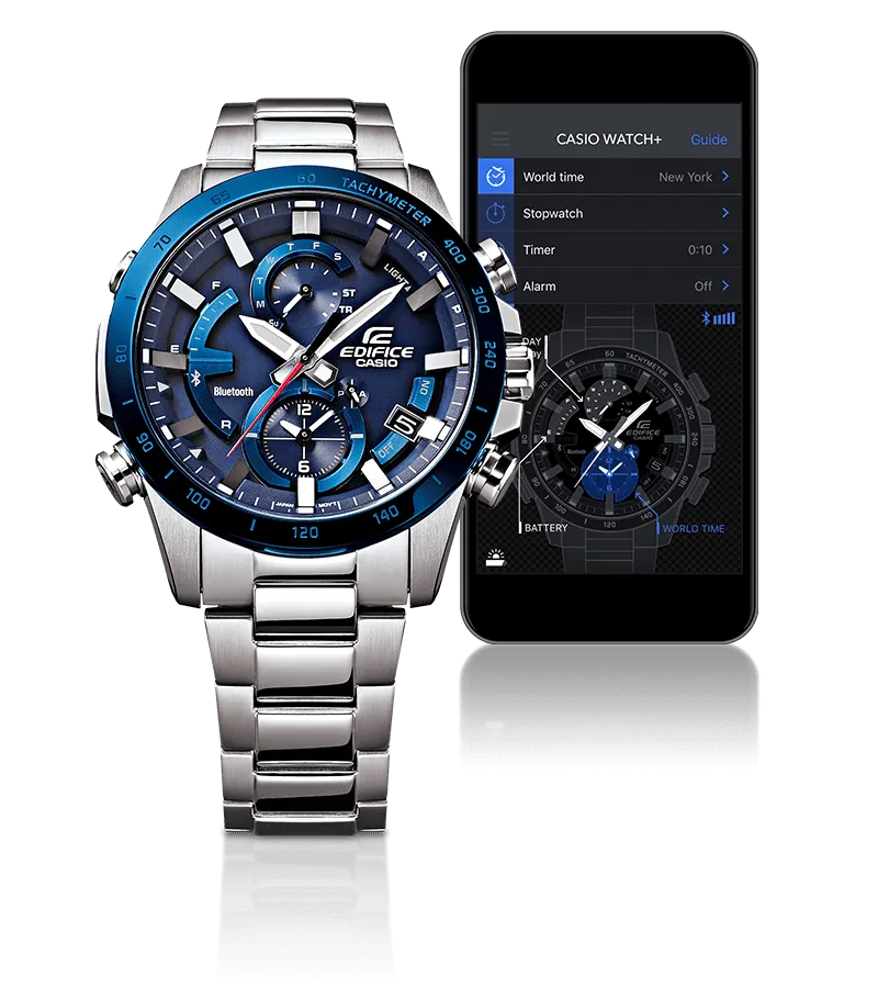 CASIO EDIFICE EQB900DB-2A Solar Powered Bluetooth Smart Watch
