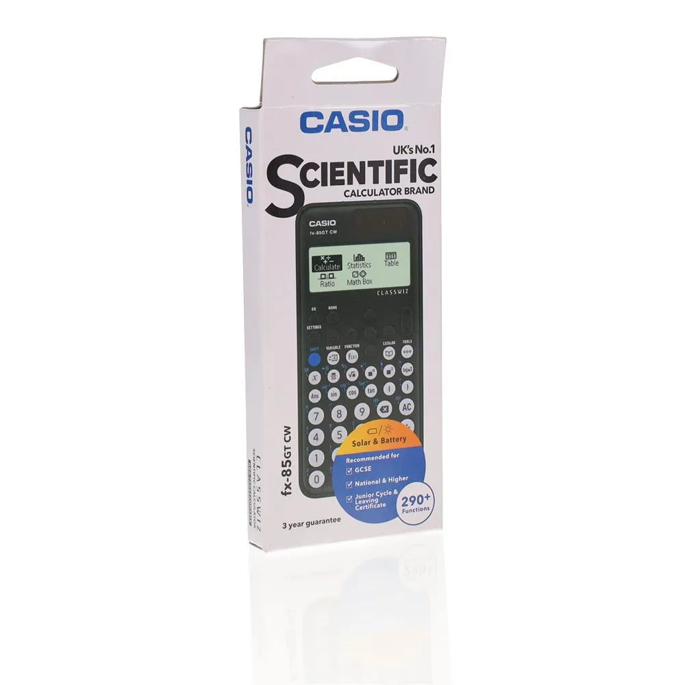 Casio fx-85GTCW - Scientific Calculator - Dual Powered - Classwiz - Black