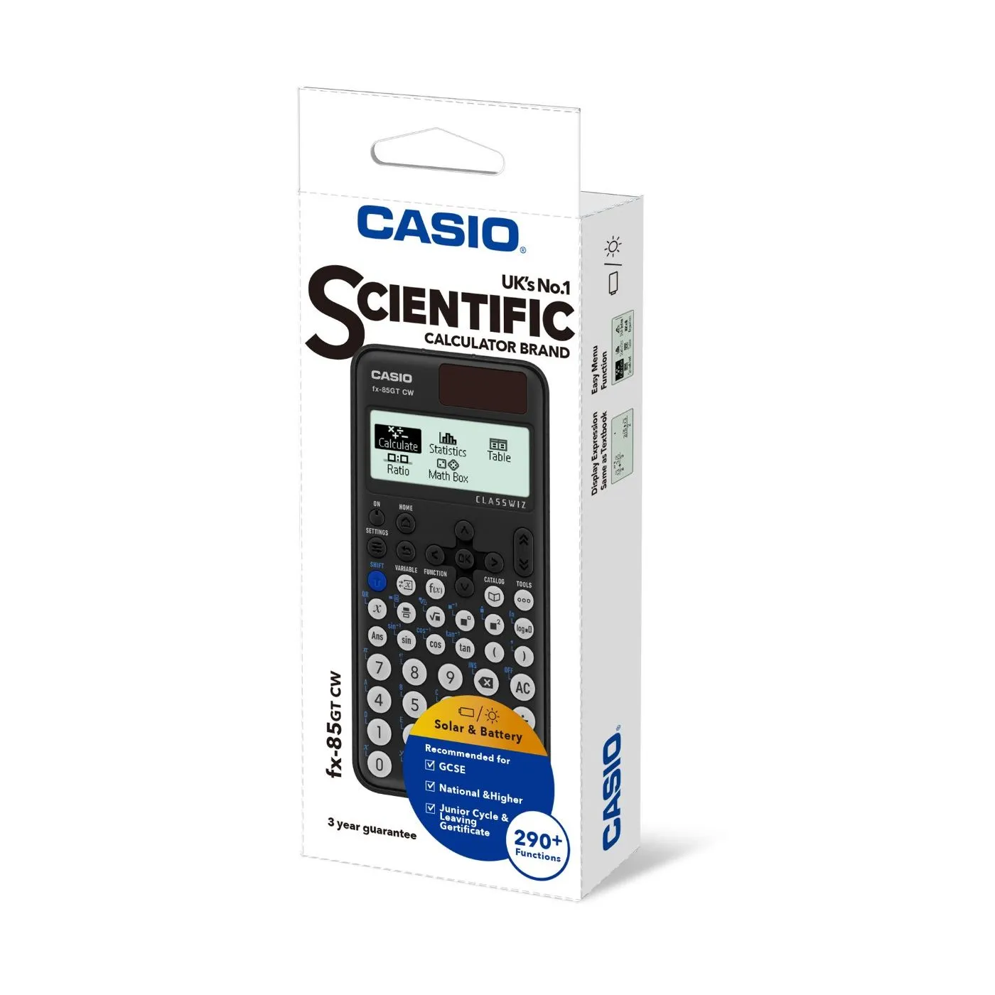Casio fx-85GTCW - Scientific Calculator - Dual Powered - Classwiz - Black