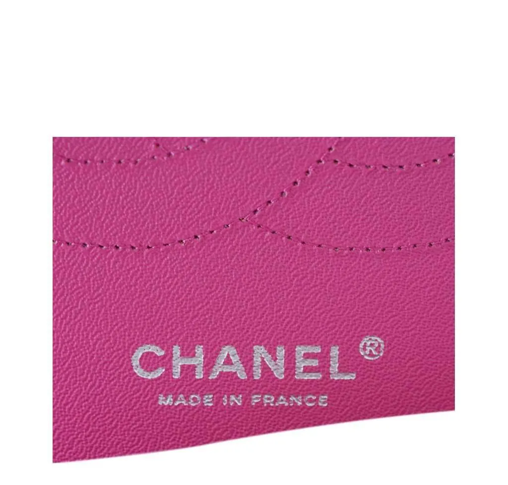 Chanel Double Flap Bag Fuchsia Caviar Leather